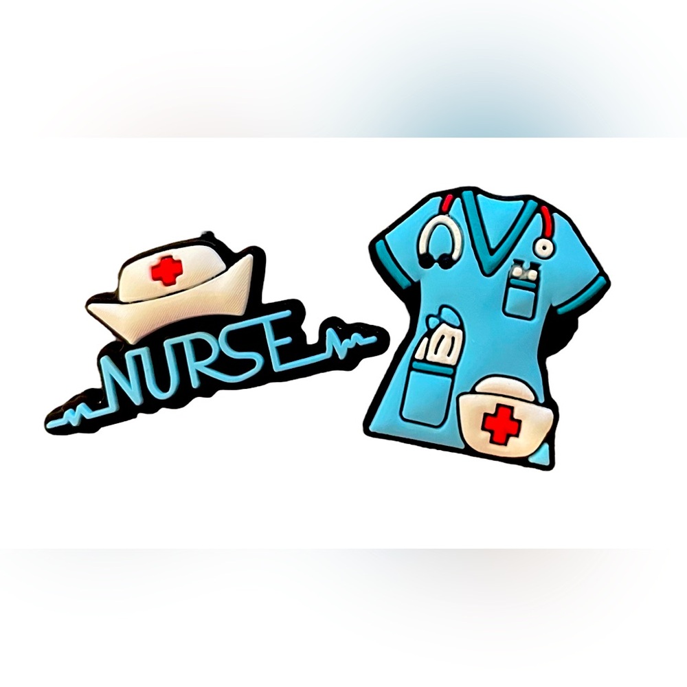 Nurse Croc Shoe Charms (Set of 2)